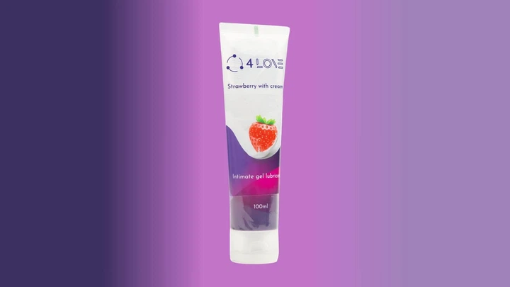 Интимный гель-смазка 4LOVE Strawberry with cream на водной основе 100 мл (4770416004997) - изображение 3
