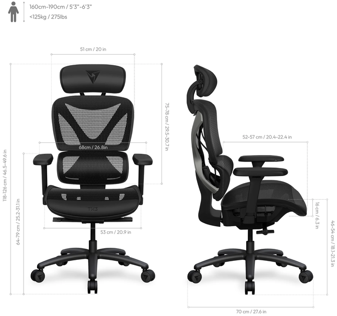 Кресло для геймеров TX3 XTC Loft Dark Grey (TEGC-307410Z.Z1) - изображение 8