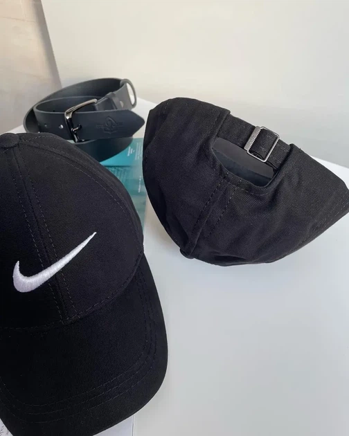 Бейсболка кепка Nike Черный с белым, M / 55-57 - Фото 4 Бейсболка кепка Nike Черный с белым, M / 55-57 - изображение 4