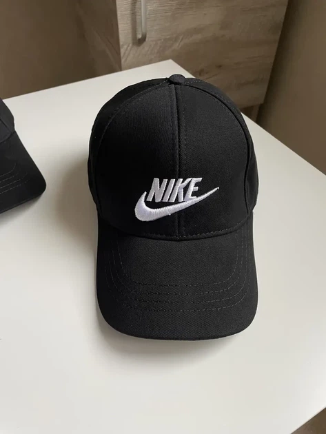 Бейсболка кепка Nike Найк черная с белым логотипом - изображение 3
