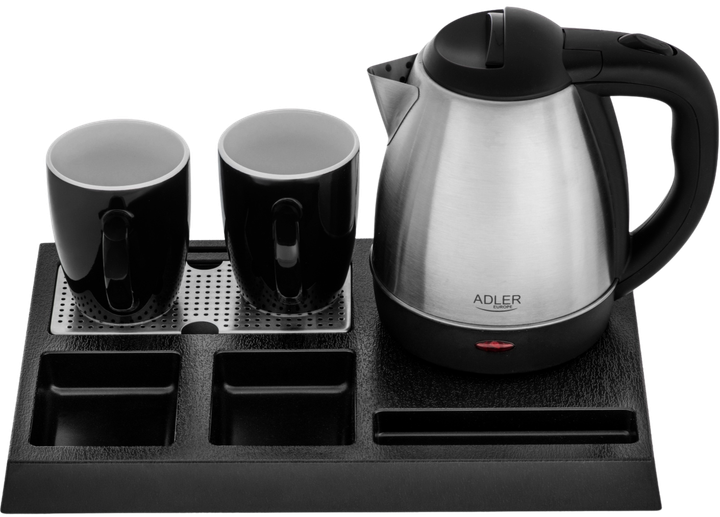 Czajnik elektryczny Adler AD 1354 z tacką i dwoma filiżankami - obraz 2