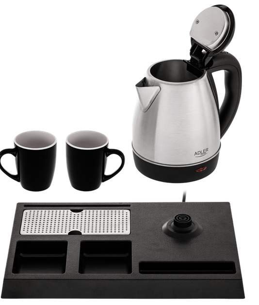 Czajnik elektryczny Adler AD 1354 z tacką i dwoma filiżankami - obraz 3