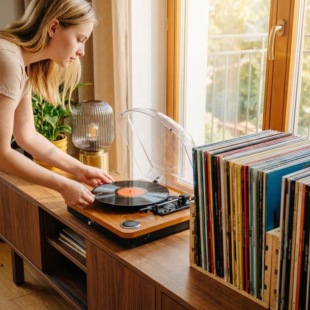 Gramofon Adler AD 1914 z USB i Bluetooth Wood (5905575907592) - obraz 16