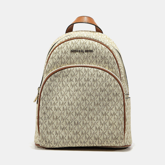 Жіночий рюкзак Michael Kors Signature Backpack з логотипом бежевий 31×22×12 см (LUX1124) - Фото 1 Жіночий рюкзак Michael Kors Signature Backpack з логотипом бежевий 31×22×12 см (LUX1124) - изображение 1