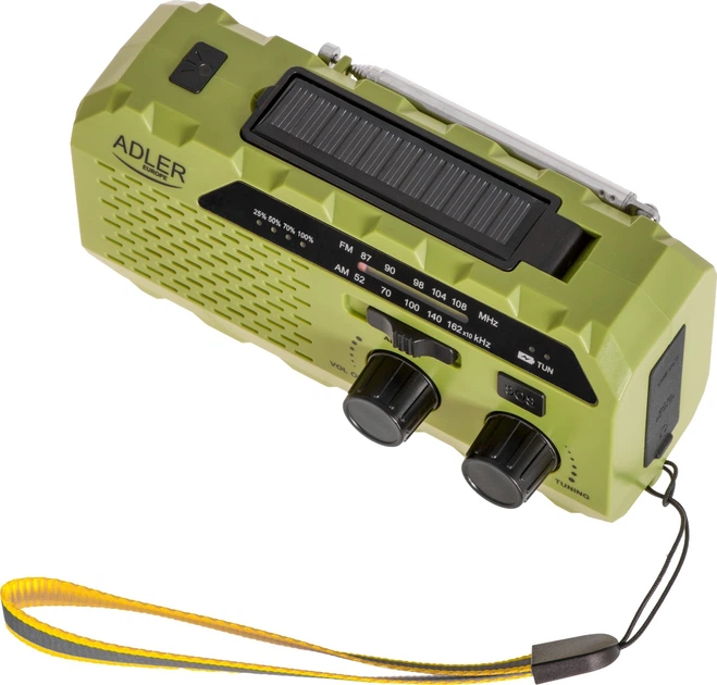 Odbiornik radiowy Adler AD 1197 solarne z korbką ręczną Green (5905575909367) - obraz 4