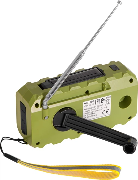 Odbiornik radiowy Adler AD 1197 solarne z korbką ręczną Green (5905575909367) - obraz 7