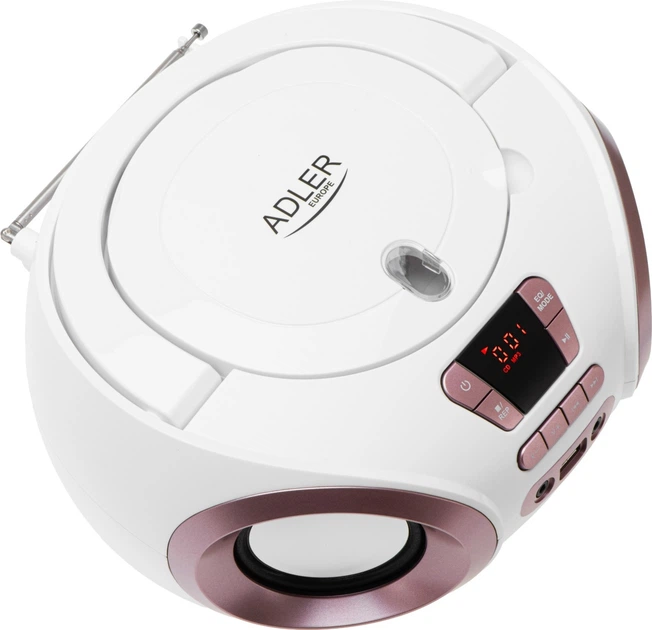 Odbiornik radiowy Adler AD 1181 FM Boombox CD-MP3 White (5905575909046) - obraz 4