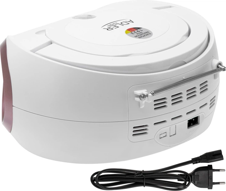 Odbiornik radiowy Adler AD 1181 FM Boombox CD-MP3 White (5905575909046) - obraz 6
