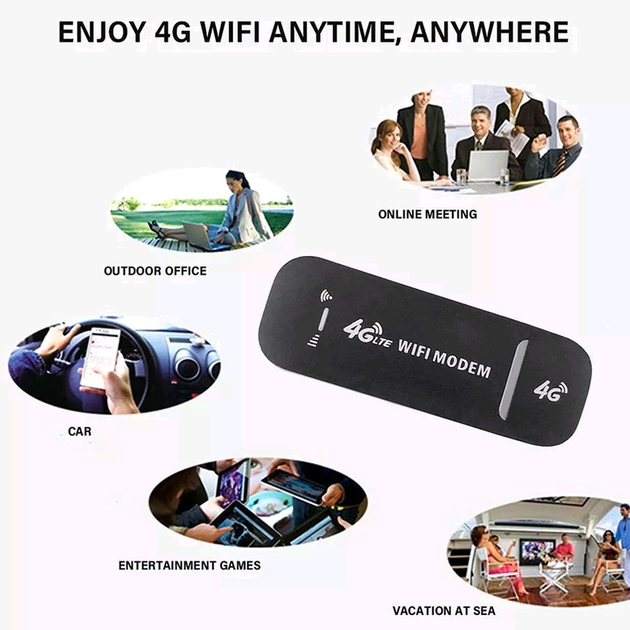 4G Wi-Fi модем/роутер USB WI-FI 3G/4G LTE 3 in 1 HotSpot 150 Мбіт/сек Black - Фото 2 4G Wi-Fi модем/роутер USB WI-FI 3G/4G LTE 3 in 1 HotSpot 150 Мбіт/сек Black - изображение 2