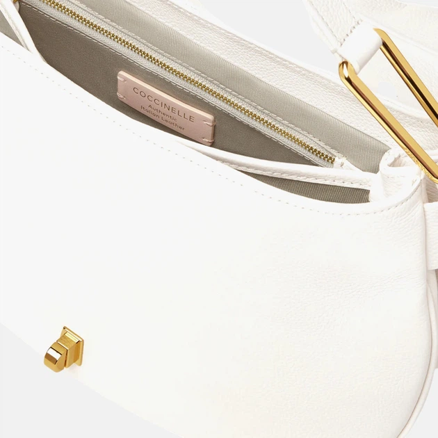 Torebka hobo damska skórzana Coccinelle E1MQF180201-N21 Biała - obraz 4