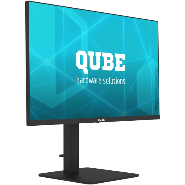Монітор 27" Qube B27F120HS (FHD) 1920×1080 IPS 120Hz 1ms, 8-Bit, 400cd/m², HAS, Pivot, Speakers, HDMI, DP, VGA, VESA*100, External PS 12V/3A - изображение 2
