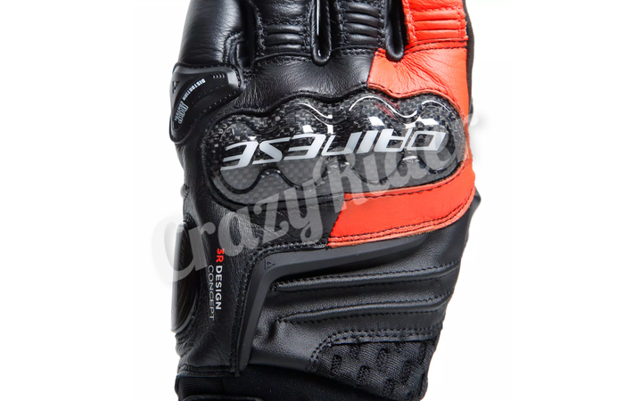 Демисезонные перчатки DAINESE CARBON 4 SHORT Leather Black Red XL - изображение 9