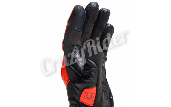 Демисезонные перчатки DAINESE CARBON 4 SHORT Leather Black Red XL - изображение 13