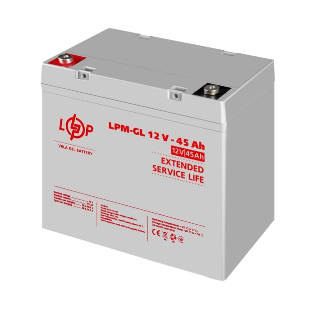 Акумулятор гелевий LPM-GL 12V - 45 Ah - зображення 5