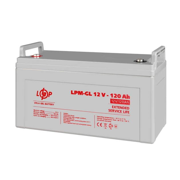 Акумулятор гелевий LPM-GL 12V-120 Ah - зображення 4