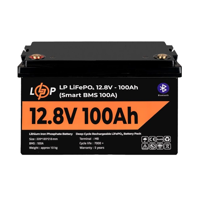 Аккумулятор LP LiFePO4 12V (12,8V) - 100 Ah (1280Wh) (Smart BMS 100А) - изображение 2