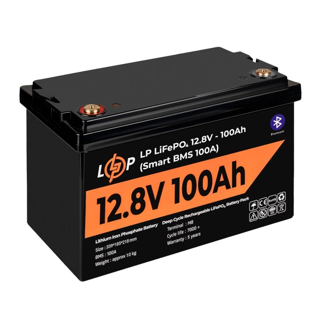 Аккумулятор LP LiFePO4 12V (12,8V) - 100 Ah (1280Wh) (Smart BMS 100А) - изображение 3