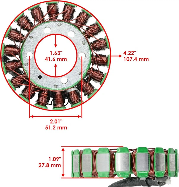 Генератор Cтатор магнето Honda Cbr600f2 1991-1994 Cbr600f2 A Ac 1991-1994, Cbr600f3 1995-1998 Cbr600f3 A Ac 1995-1998 - изображение 2
