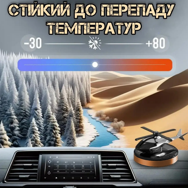 Автомобильный ароматизатор вертолет Многоразовая пахнючка для авто в машину парфюм на торпеду Бронзовый Aroma - изображение 5