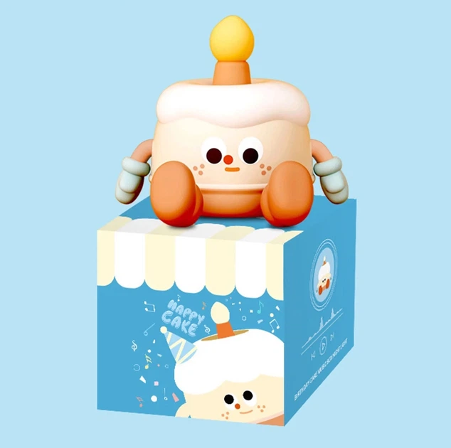 LED лампа-светильник "Праздничный торт" Happy Birthday Cake - силиконовый ночник с музыкой, 3 уровня яркости, USB зарядка - изображение 3