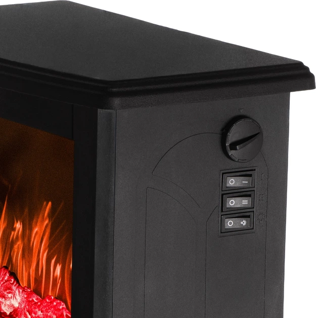 Kominek elektryczny Adler AD 7754 1000W / 1800W z efektem 3D płomienia (5905575910059) - obraz 6