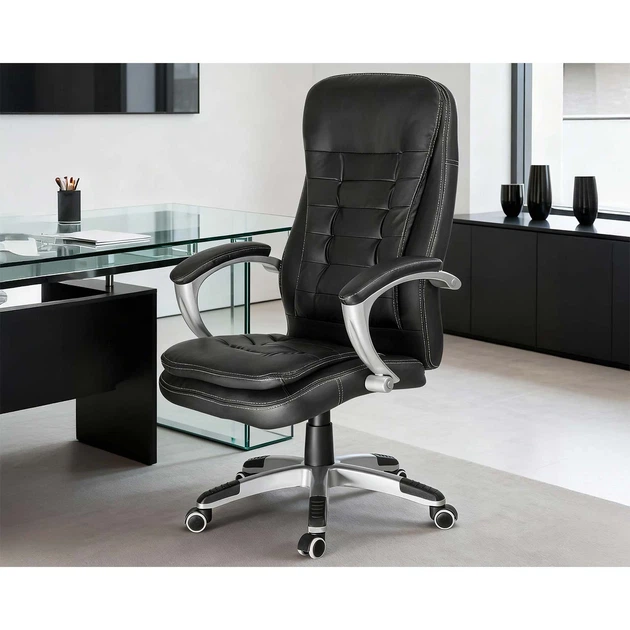 Fotel biurowy Sofotel 322-BLACK Czarny (5902596153687) - obraz 5