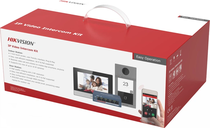 Комплект відеодомофону Hikvision DS-KIS604-S - зображення 2