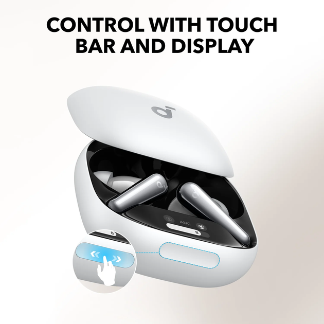 Беспроводные наушники Anker Soundcore Liberty 4 Pro, White, Hi-Res, ANC Adaptive, LDAC, ACAA, 40H, IPX5, Bluetooth 5.3 - Фото 2 Беспроводные наушники Anker Soundcore Liberty 4 Pro, White, Hi-Res, ANC Adaptive, LDAC, ACAA, 40H, IPX5, Bluetooth 5.3 - изображение 2