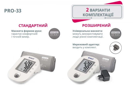 Автоматичний тонометр PRO-33 (манжета розмір М, без адаптера) - изображение 3