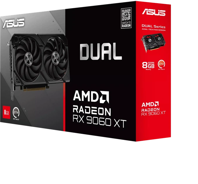 Видеокарта ASUS PCI-Ex Radeon RX 9060 XT Dual 8GB GDDR6 (128bit) (2610/18000) (3 x DisplayPort, HDMI) (DUAL-RX9060XT-8G) - изображение 7