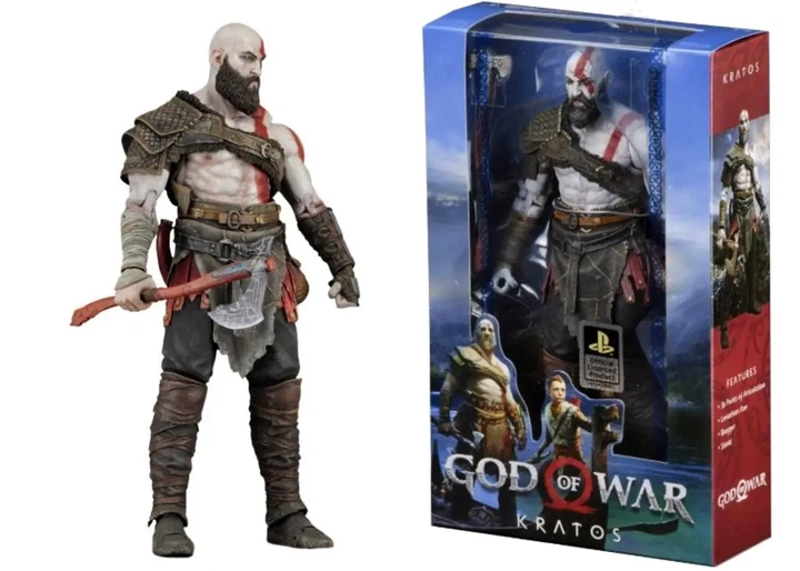 Эпический Кратос Kratos: Фигурка NECA God of War 4 Бог Войны с движущимися конечностями и аксессуарами - изображение 2