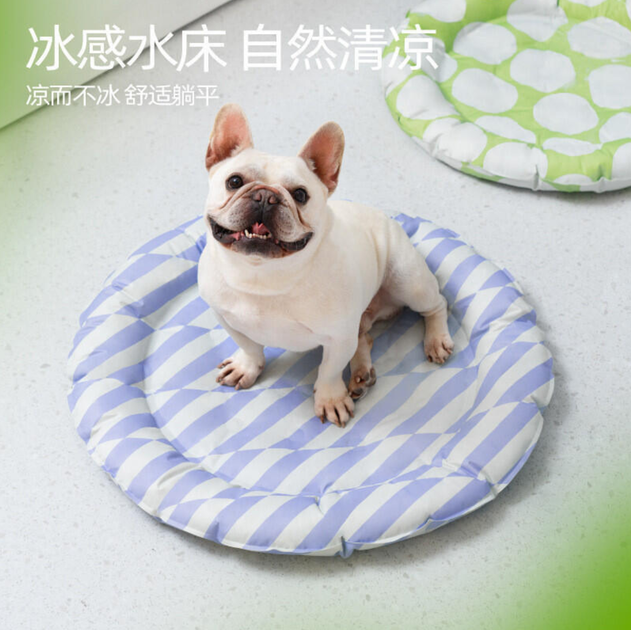 Охлаждающий коврик для собак GEL Pet Cooling Mat Round Purple, 70х70 см - изображение 4