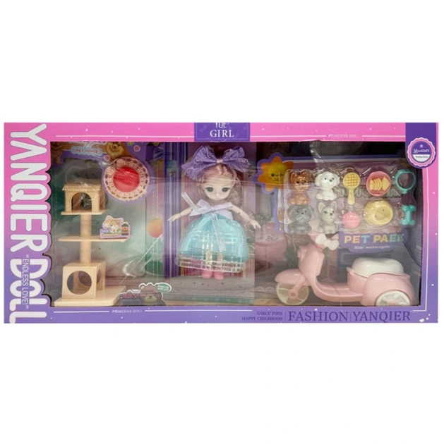 Дитяча іграшкова лялька "YQE-Girl" Bambi 3688-183A, з аксесуарами - Фото 1 Дитяча іграшкова лялька "YQE-Girl" Bambi 3688-183A, з аксесуарами - зображення 1