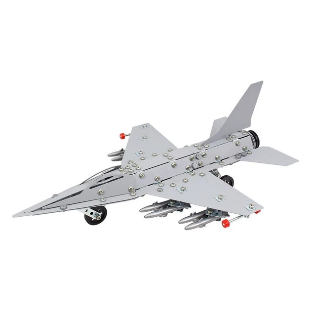 Дитячий металевий конструктор "Винищувач F16" 9598TXK 430 деталей - зображення 2