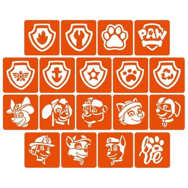 Набір трафаретів для біо-тату "Щенячий патруль" paw-patrul_5x5_18_1 - Фото 1 Набір трафаретів для біо-тату "Щенячий патруль" paw-patrul_5x5_18_1 - зображення 1