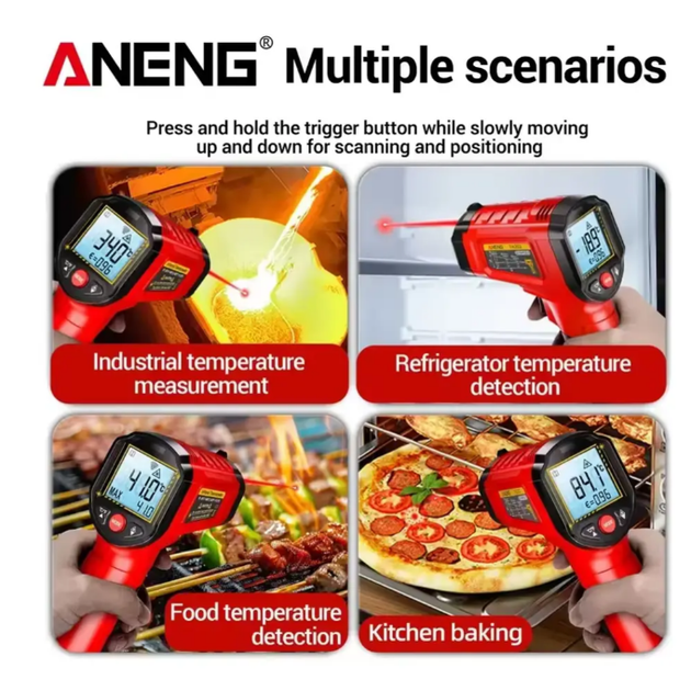 Інфрачервоний термометр AVENG TH202, Red - зображення 4