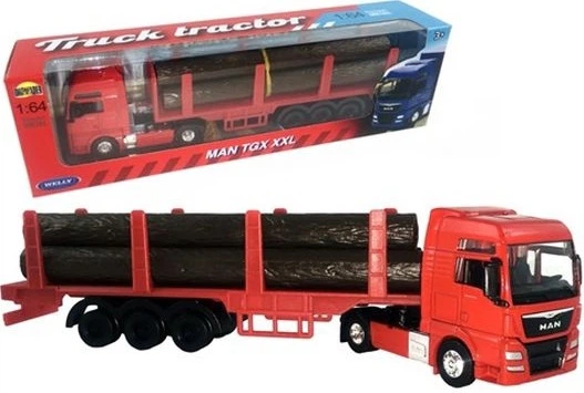 Вантажівка Welly Man TGX Xxl з вантажем деревини 68013 (4891761580346) - зображення 3