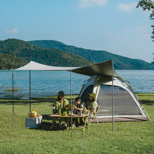 Палатка трехместная автоматическая с тентом Naturehike Ango CNK2550WS010, L, серая - Фото 6 Палатка трехместная автоматическая с тентом Naturehike Ango CNK2550WS010, L, серая - изображение 6