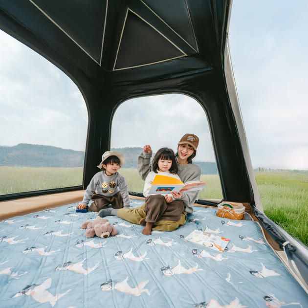 Палатка четырехместная автоматическая надувная с тентом Naturehike Ango CNK2550WS017, коричневая - изображение 6