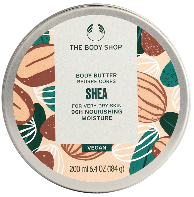 Набір The Body Shop Shea Крем для душу 250 мл + Спрей для тіла 100 мл + Олія для тіла 200 мл + Мило 100 г + Бальзам для губ 10 мл + Бальзам для рук 30 мл (5028197472788) - зображення 2