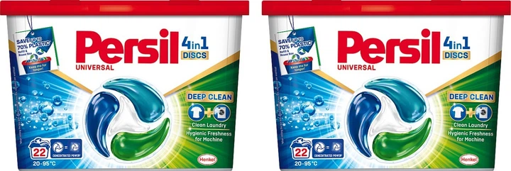 Kapsułki do prania Persil 4in1 Deep Clean 2 x 22 szt (9000101829303/2) - obraz 1