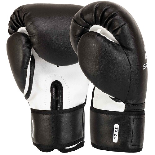 Перчатки боксерские на липучке искусственная кожа SPORTKO Черный 12oz - Фото 2 Перчатки боксерские на липучке искусственная кожа SPORTKO Черный 12oz - изображение 2