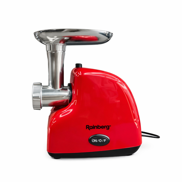 Электрическая мясорубка Rainberg RB-2319 3000 Вт с реверсом и защитой от перегрузки красная - изображение 2