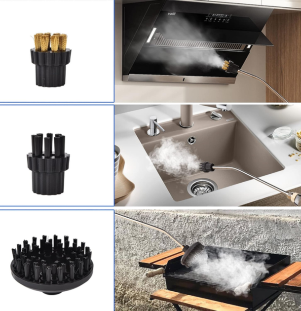 Пароочисник Steam Cleaner 2500 Вт з насадками та дистильованою водою Vitol 2 л - зображення 5