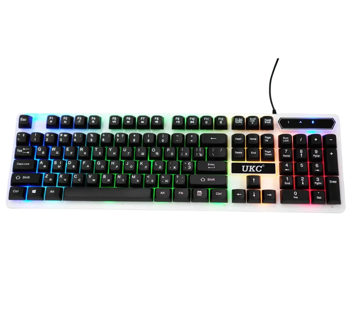 Игровая мембранная клавиатура UKC ART-8930 USB с подсветкой - Фото 2 Игровая мембранная клавиатура UKC ART-8930 USB с подсветкой - изображение 2