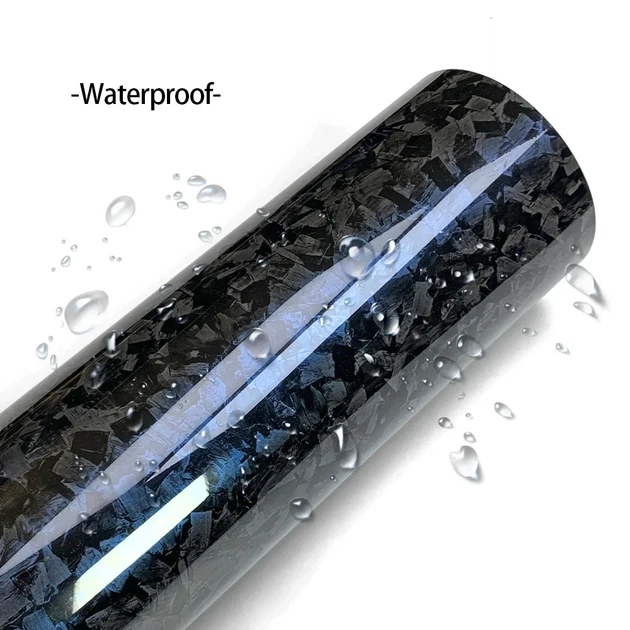 Защитная виниловая пленка для авто ширина 10 см длина 150 см Carbon Fiber Blue - изображение 3
