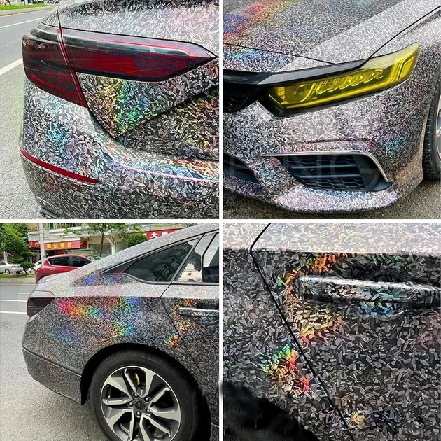 Виниловая защитная пленка для авто ширина 10 см длина 150 см Lazer Forged Carbon - изображение 5