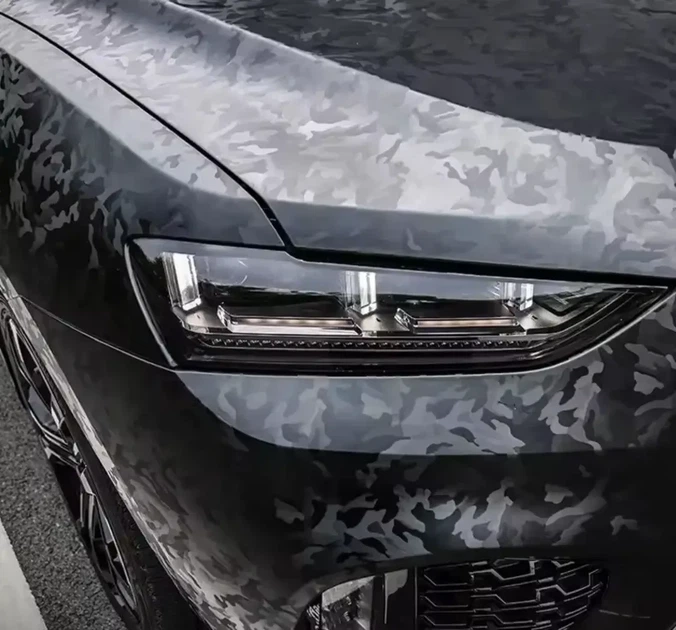 Виниловая матовая пленка Ghost Stealth Black для авто ширина 50 см длина 150 см Black - изображение 3