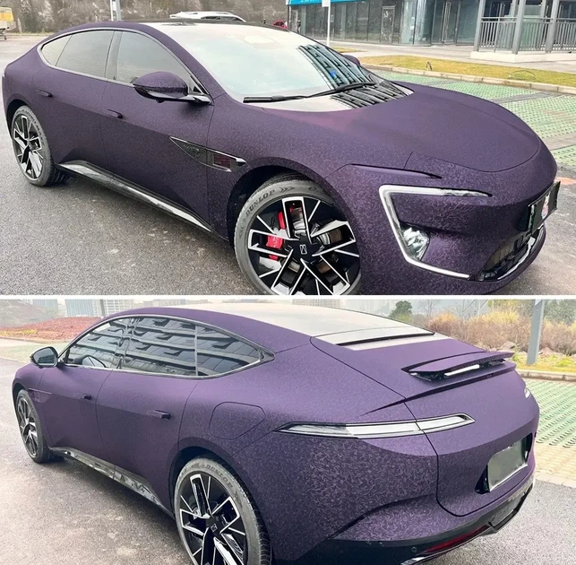 Матовая виниловая пленка для авто и мото ширина 20 см длина 150 см Purple - изображение 2