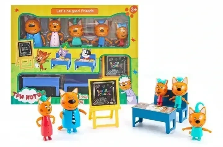 Набор фигурок «Три котика – Снова в школу» Kittens Love Learning (M-88-12) - Фото 2 Набор фигурок «Три котика – Снова в школу» Kittens Love Learning (M-88-12) - изображение 2